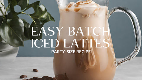 batch iced latte - party size coffee recipe