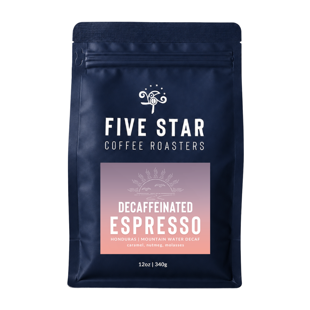Mountain Water Decaf Espresso - Decaf Espresso Beans - Five Star